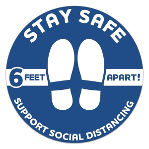 Circle Stay Safe Floor Decals